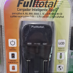 Cargador de pilas inteligente con pantalla LCD